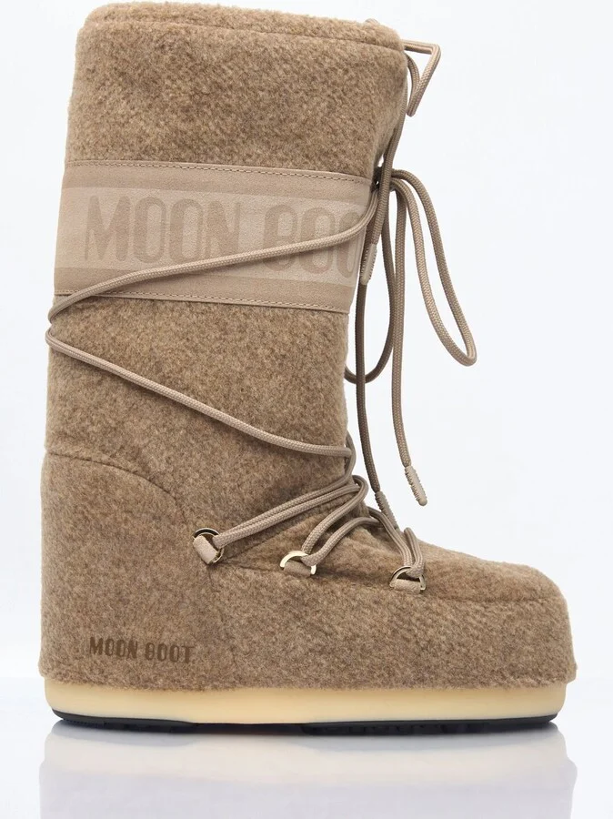 Moon Boot Icon Felt Boots - Boots Beige Eu 42 - 44