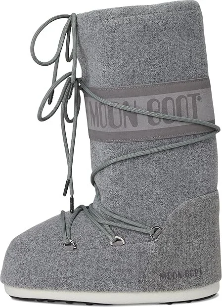 MOON BOOT Icon Felt Boots Grey : EU 42-44 (US Men's 9-10.5 - Women's 10-11.5) Medium, Synthetic - Image 6