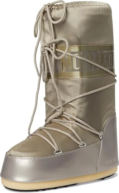 MOON BOOT Icon Glance Boots Platinum : EU 39-41 (US Men's 7-8.5 - Women's 8-9.5) Medium, Nylon - Image 5