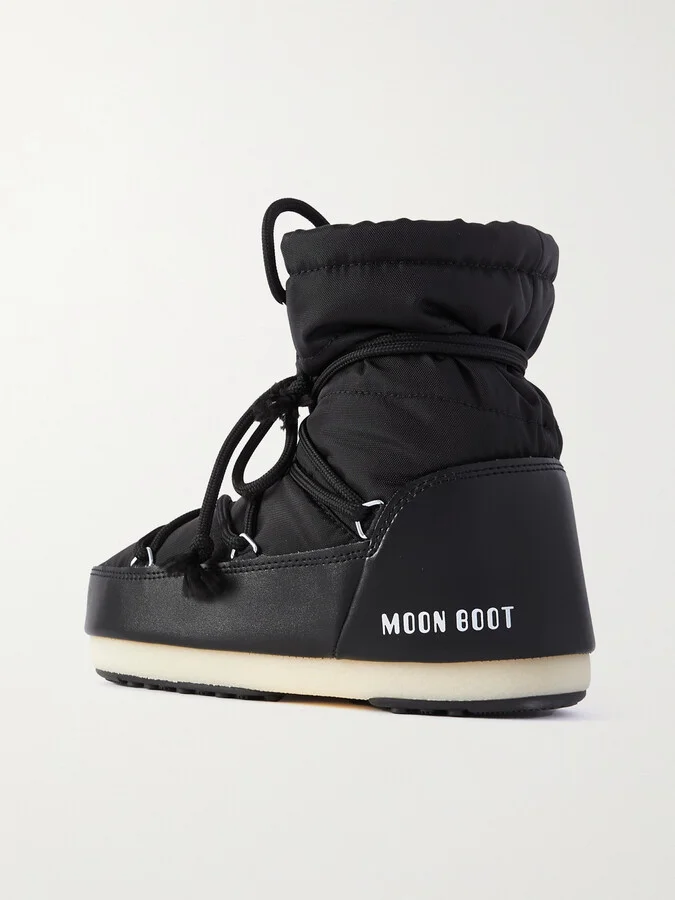 Moon Boot - Icon Light Low Shell And Faux Leather Snow Boots - Black - Image 3