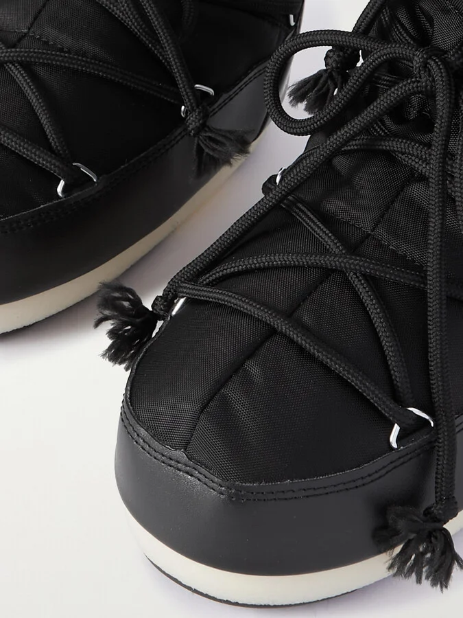 Moon Boot - Icon Light Low Shell And Faux Leather Snow Boots - Black - Image 4