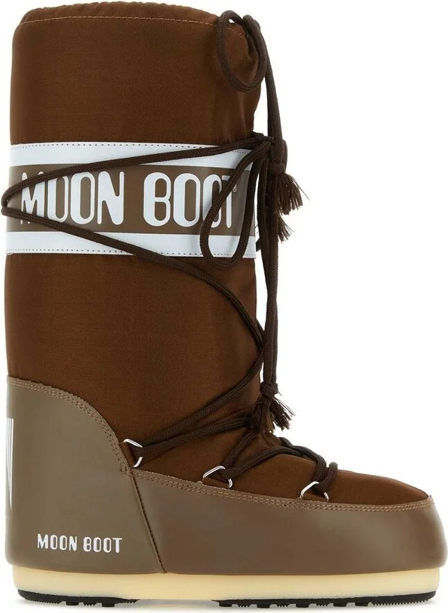 Moon Boot Icon Logo Printed Lace-Up Boots