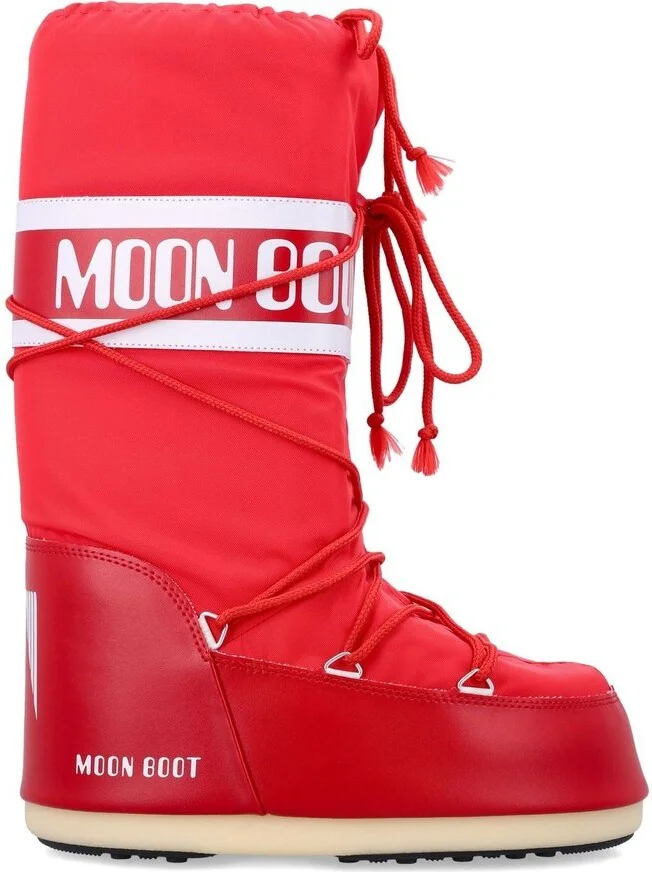 Moon Boot Icon Logo Printed Lace-Up Boots