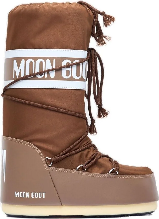 Moon Boot Icon Logo Printed Lace-Up Boots