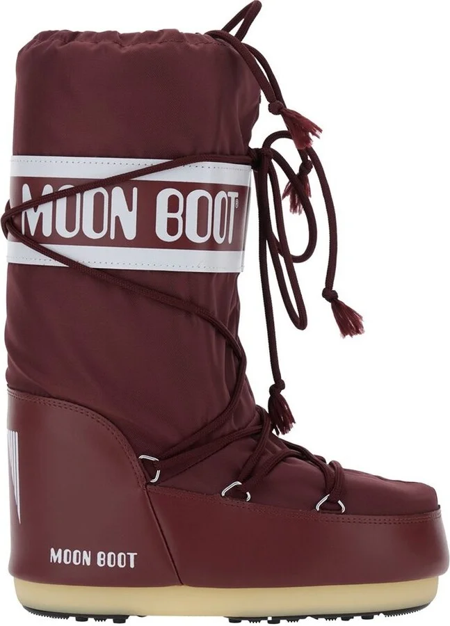 Moon Boot Icon Logo Printed Lace-Up Boots
