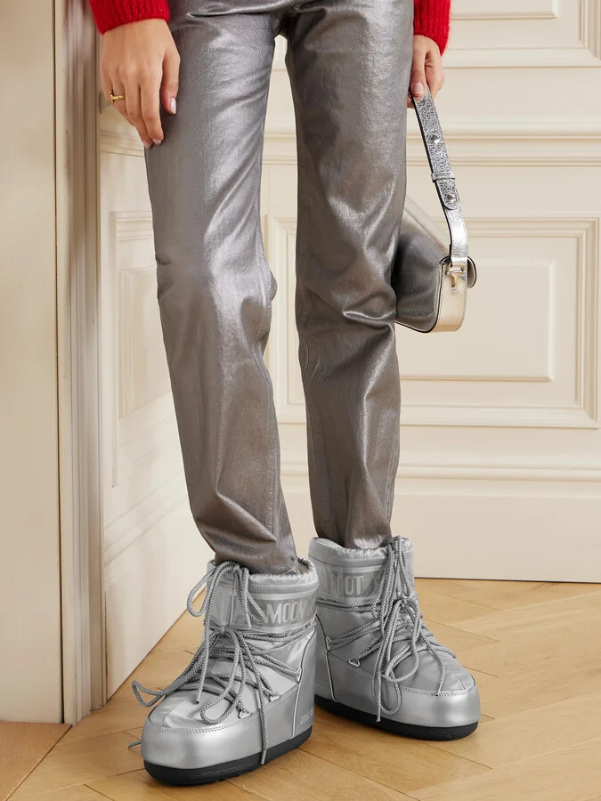 Moon Boot - Icon Low Glance Shell And Pvc Snow Boots - Silver - Image 2