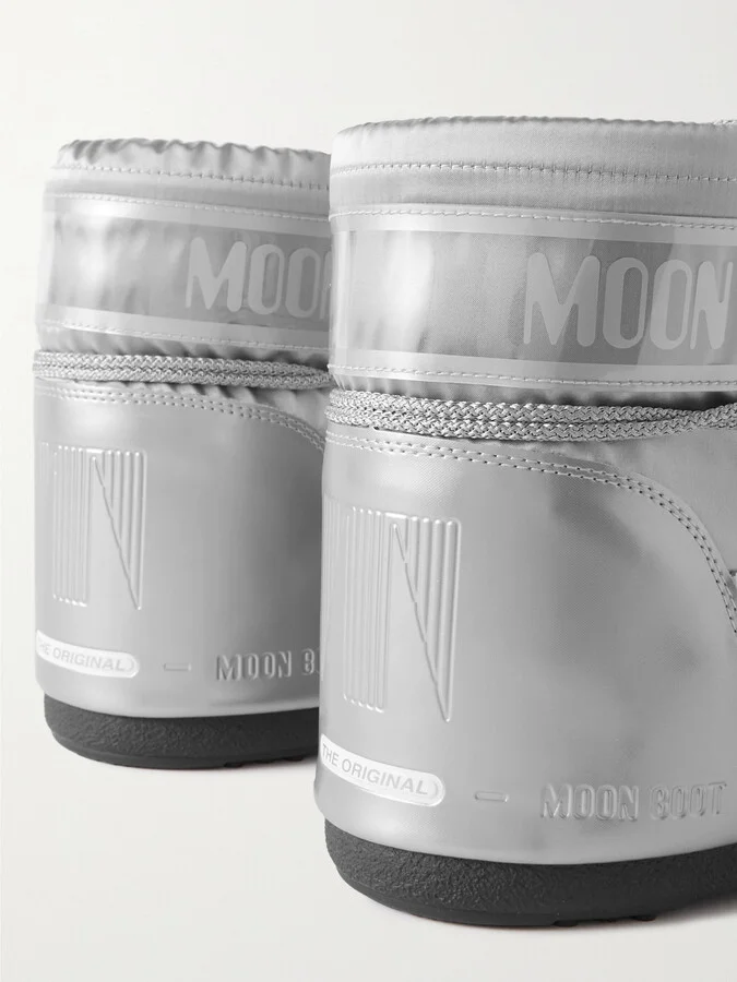 Moon Boot - Icon Low Glance Shell And Pvc Snow Boots - Silver - Image 4