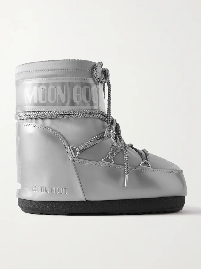 Moon Boot - Icon Low Glance Shell And Pvc Snow Boots - Silver