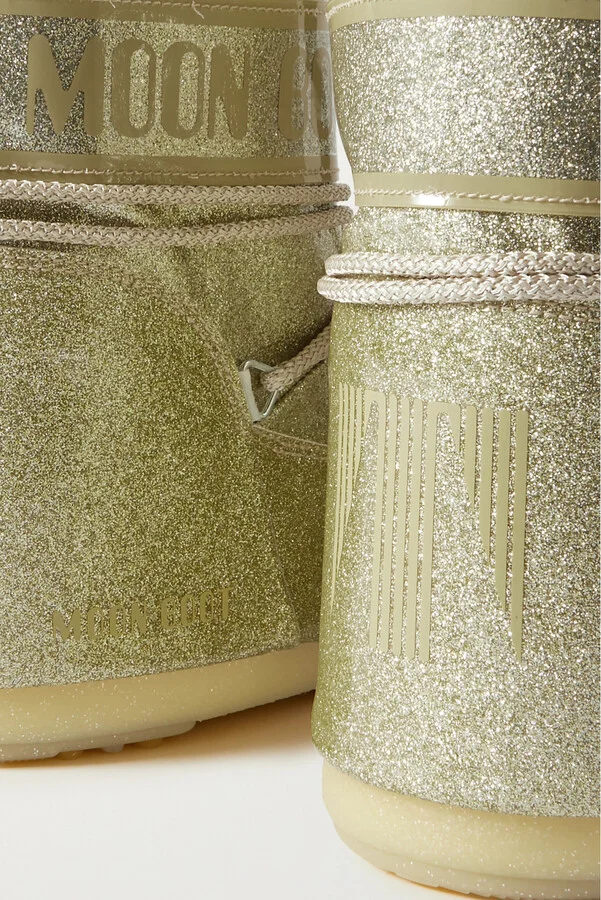 Moon Boot - Icon Low Glitter Coated-shell Snow Boots - Gold - Image 4