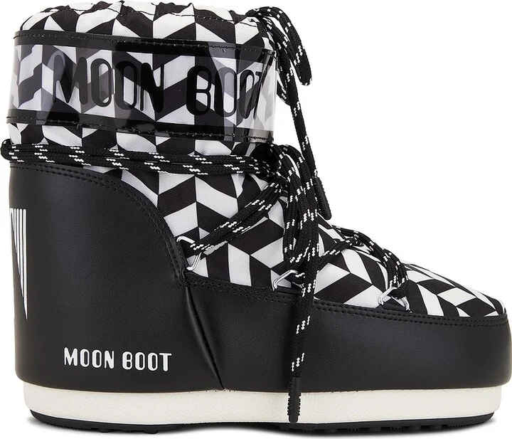 MOON BOOT Icon Low Optical Boot in Black,White