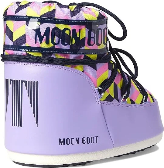 MOON BOOT Icon Low Optical Boots Black/White : EU 39-41 (US Men's 7-8.5 - Women's 8-9.5) Medium, Polyester - Image 10