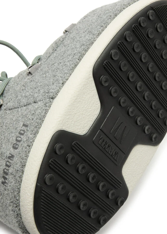 Moon Boot Icon Low Padded Felt Snow Boots Grey UK6 - Image 4