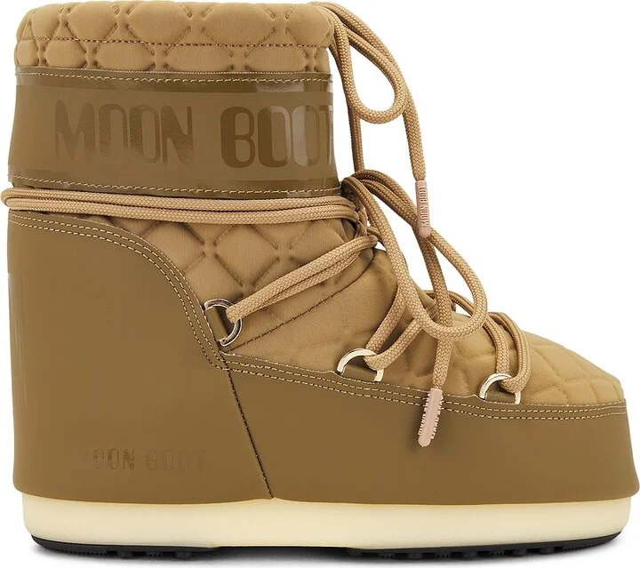 MOON BOOT Icon Low Quilt Boot in Tan