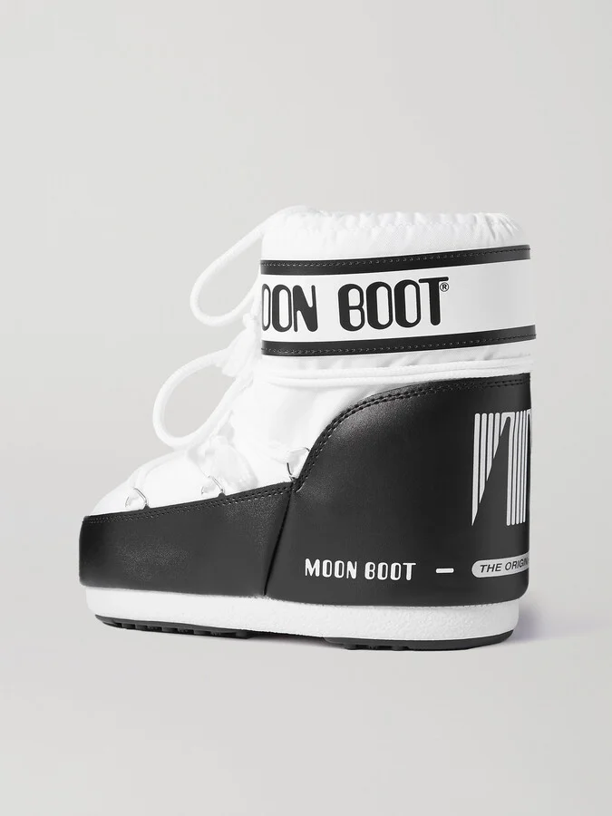 Moon Boot - Icon Low Shell And Faux Leather Snow Boots - White - Image 3