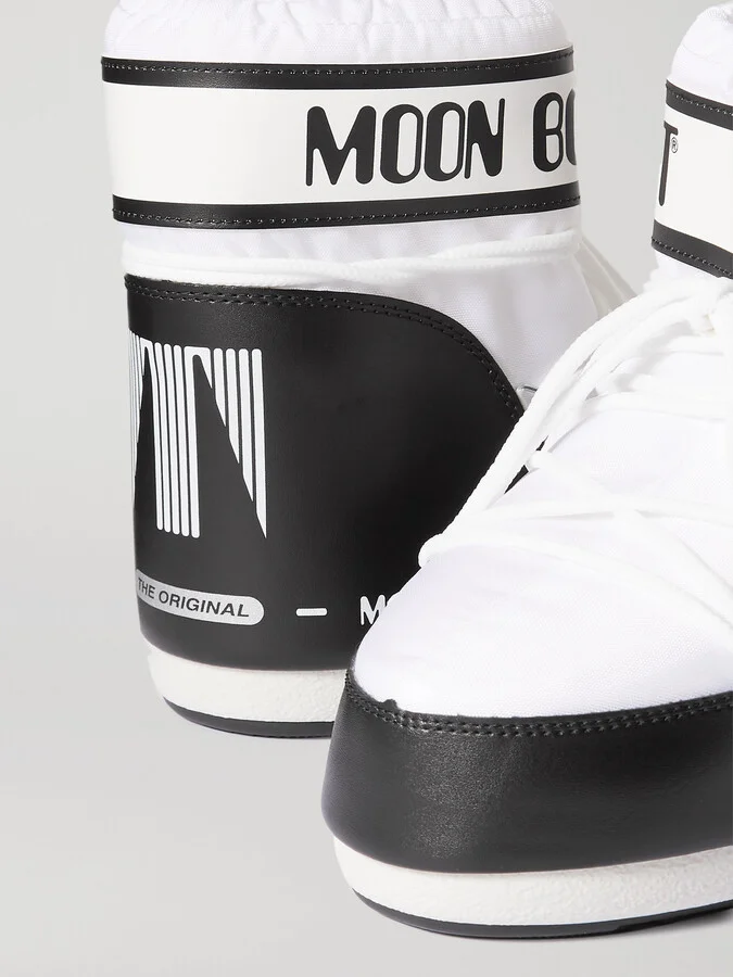 Moon Boot - Icon Low Shell And Faux Leather Snow Boots - White - Image 4