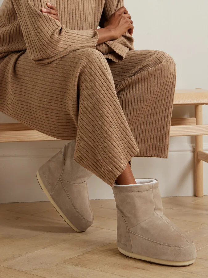 Moon Boot - Icon Low Suede Snow Boots - Neutrals - Image 2