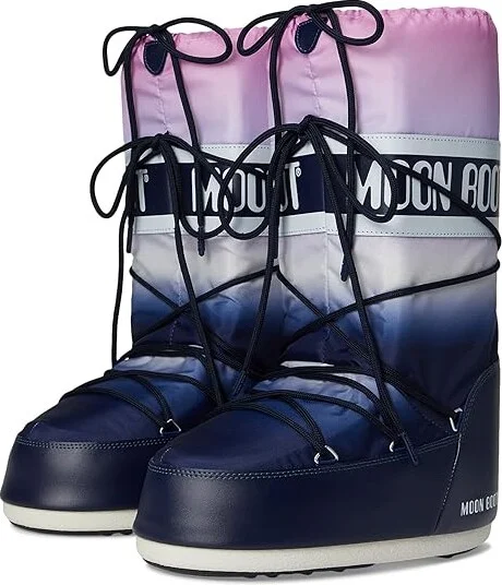 MOON BOOT Icon Moonrise Boots Blue : EU 35-38 (US Men's 3.5-6 - Women's 4.5-7) Medium, Synthetic