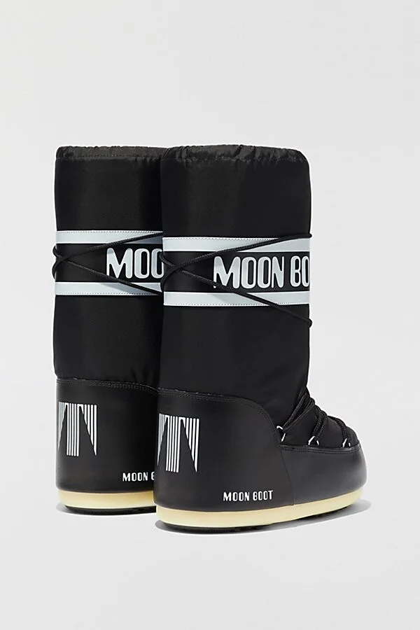 Moon Boot Icon Nylon Boot in Black - Image 2