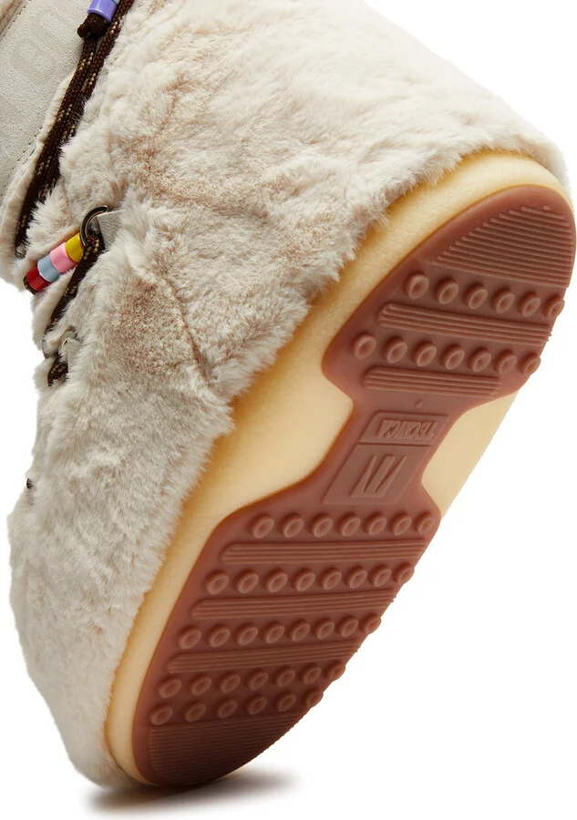 Moon Boot Icon Padded Faux fur Snow Boots Cream UK9 - Image 4