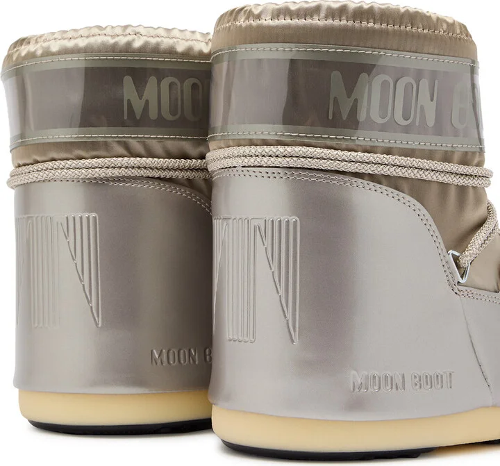 Moon Boot Icon Padded Metallic Satin Snow Boots - Image 4