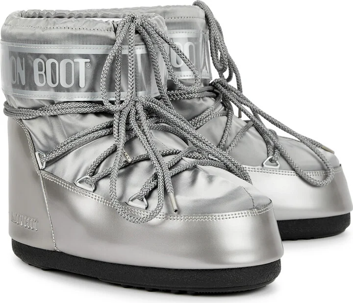 Moon Boot Icon Padded Metallic Satin Snow Boots - Image 10