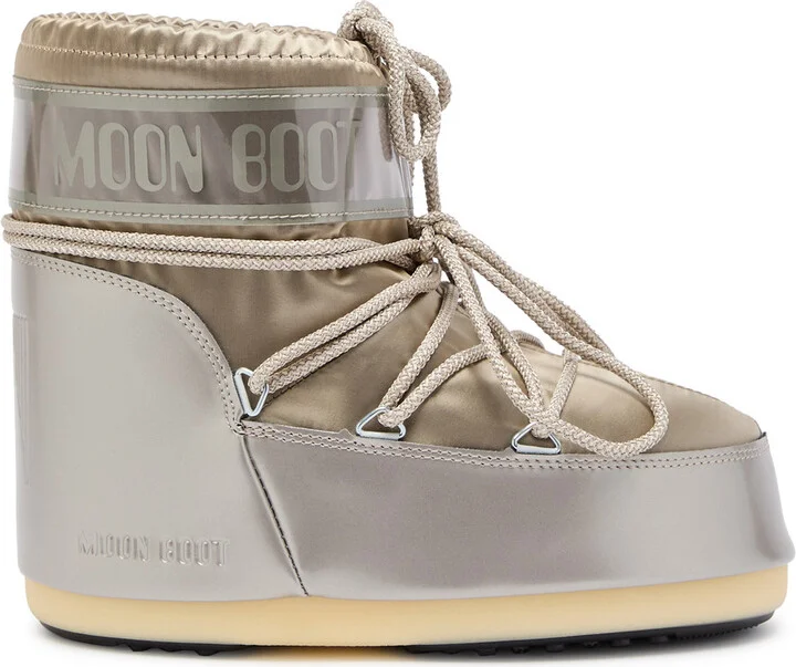 Moon Boot Icon Padded Metallic Satin Snow Boots
