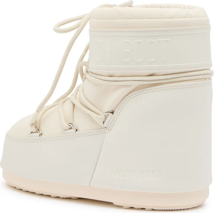 Moon Boot Icon Padded Nylon Snow Boots Cream UK6 - Image 2