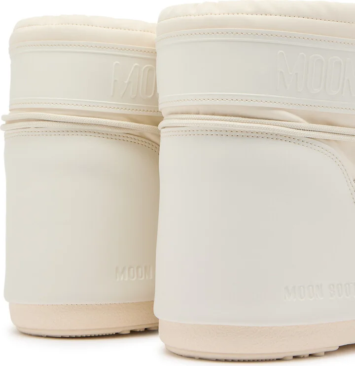 Moon Boot Icon Padded Nylon Snow Boots Cream UK6 - Image 4