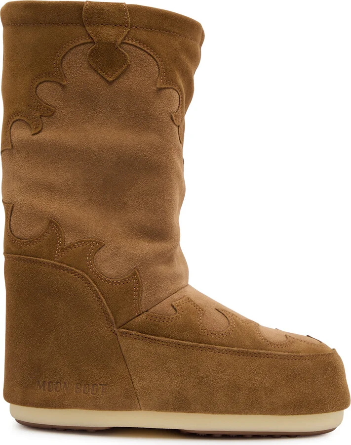 Moon Boot Icon Padded Suede Mid-calf Snow Boots Tan
