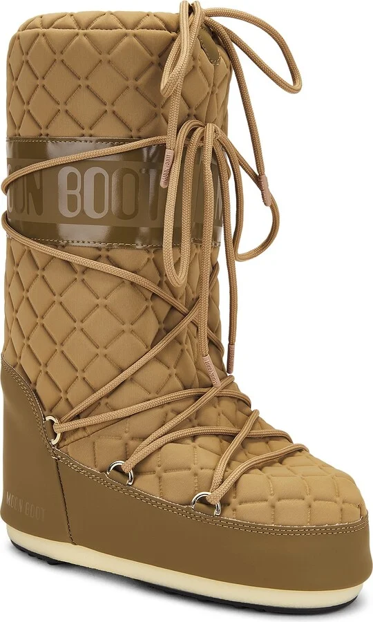MOON BOOT Icon Quilt Boot in Tan - Image 2