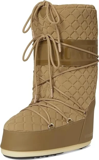 MOON BOOT Icon Quilt Boots Caramel : EU 42-44 (US Men's 9-10.5 - Women's 10-11.5) Medium, Lace/Nylon/Rubber - Image 5