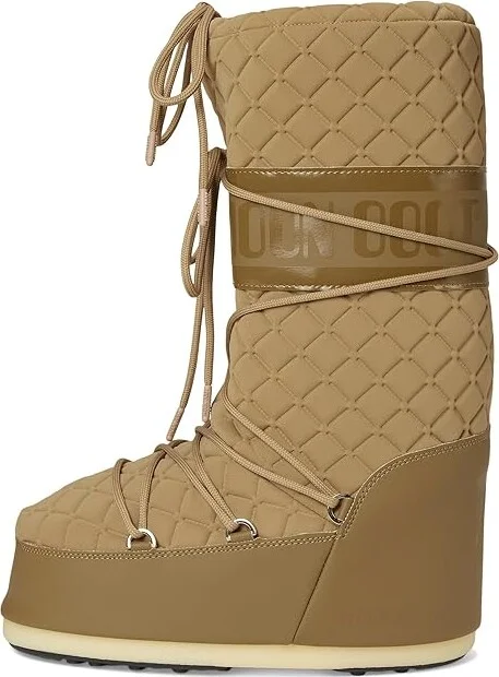 MOON BOOT Icon Quilt Boots Caramel : EU 42-44 (US Men's 9-10.5 - Women's 10-11.5) Medium, Lace/Nylon/Rubber - Image 6