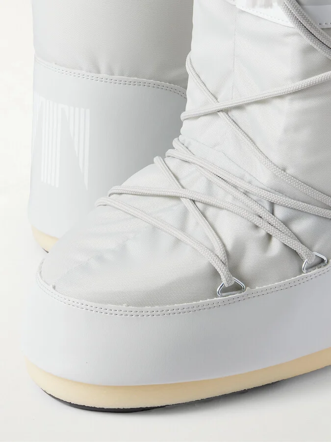 Moon Boot - Icon Shell And Faux Leather Snow Boots - Gray - Image 4