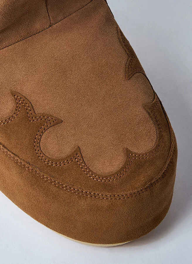 Moon Boot Icon Suede Embroidery Boots - Boots Brown Eu 42 - 44 - Image 3