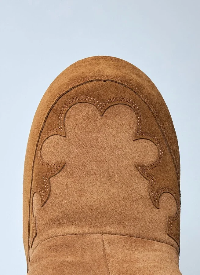 Moon Boot Icon Suede Embroidery Boots - Boots Brown Eu 42 - 44 - Image 5