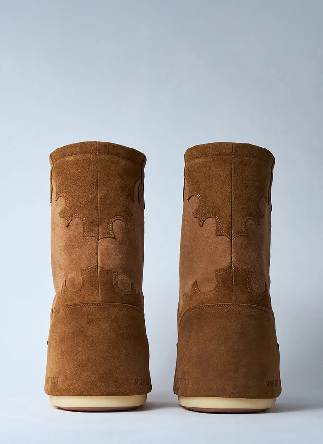 Moon Boot Icon Suede Embroidery Boots - Boots Brown Eu 42 - 44 - Image 6