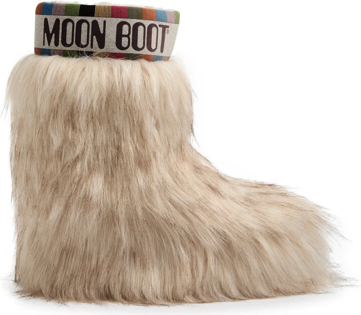 Moon Boot Icon Yeti Faux-fur Snow Boots Beige UK9