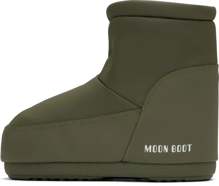 Moon Boot Khaki Icon Low Rubber Boots - Image 3