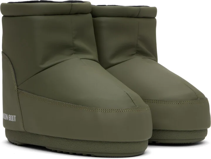 Moon Boot Khaki Icon Low Rubber Boots - Image 4