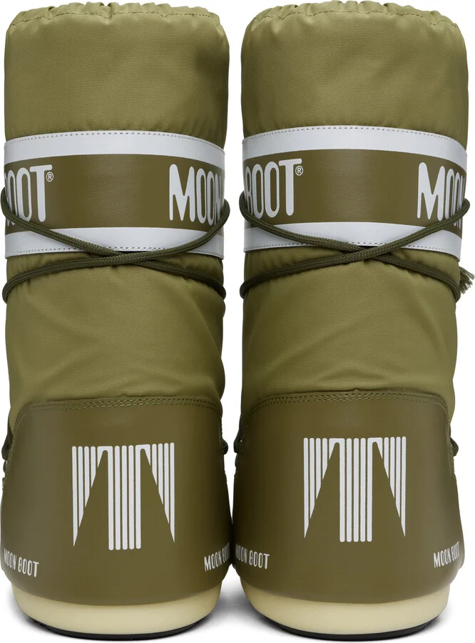 Moon Boot Khaki Icon Nylon Boots - Image 2