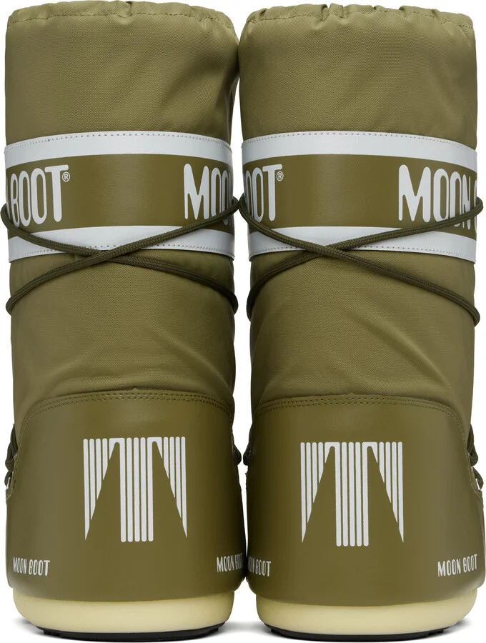 Moon Boot Khaki Icon Nylon Boots - Image 2