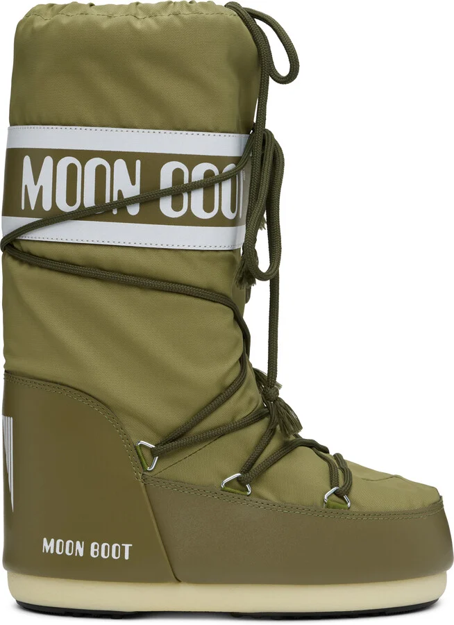 Moon Boot Khaki Icon Nylon Boots