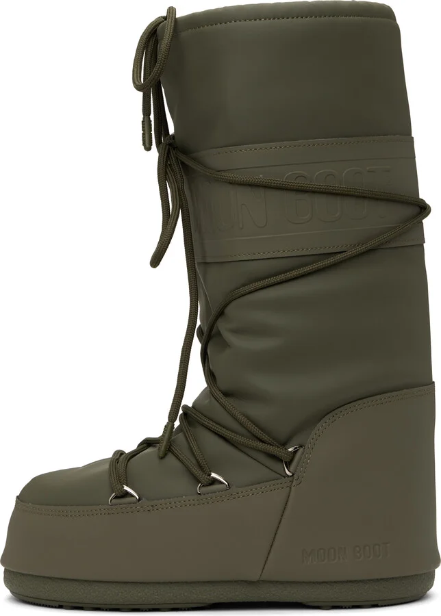 Moon Boot Khaki Icon Rubber Boots - Image 3