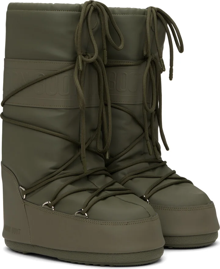Moon Boot Khaki Icon Rubber Boots - Image 4