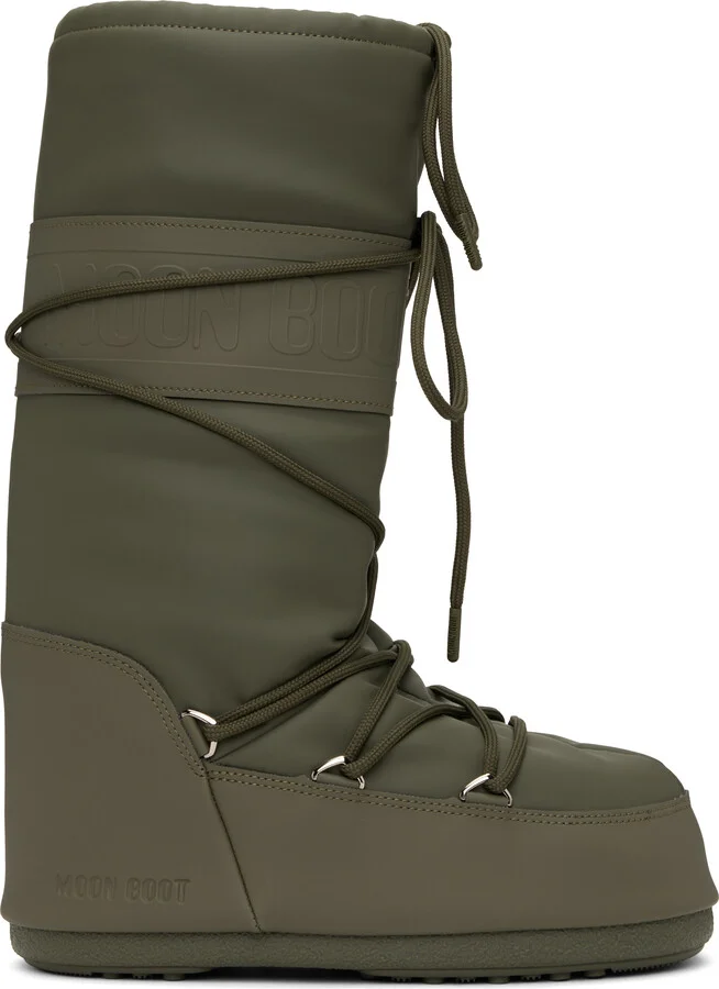 Moon Boot Khaki Icon Rubber Boots