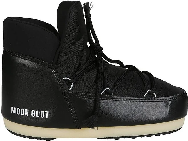 Moon Boot Logo Printed Round Toe Boots