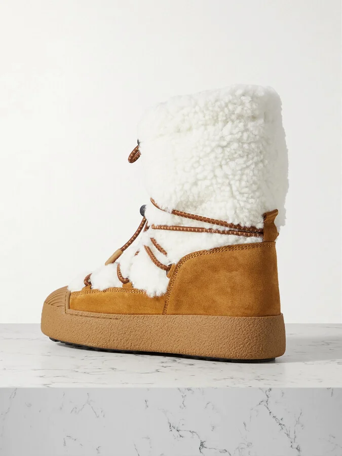 Moon Boot - Ltrack Shearling Snow Boots - Brown - Image 3