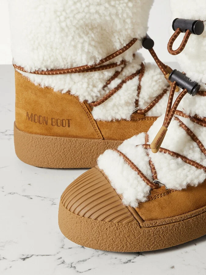 Moon Boot - Ltrack Shearling Snow Boots - Brown - Image 4