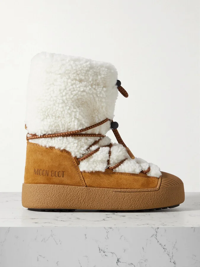 Moon Boot - Ltrack Shearling Snow Boots - Brown