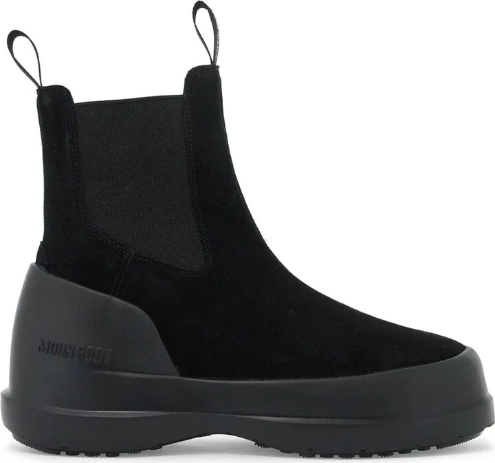 MOON BOOT luna chelsea suede leather ankle